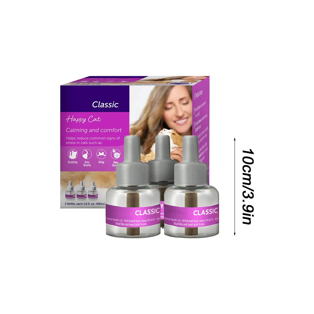 Calma líquida para gatos refil de 30 dias 3 frascos 48ml