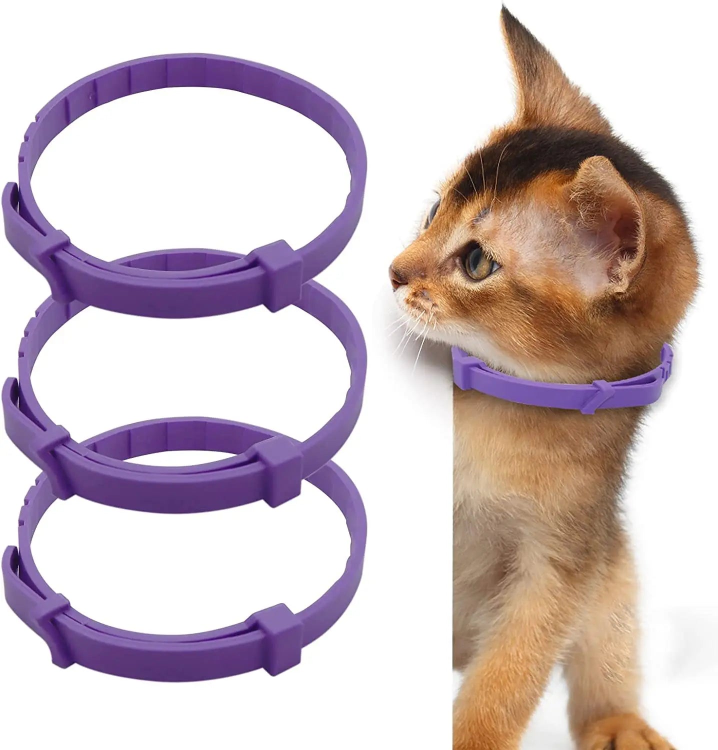 Coleira que aclama cães e gatos ajustável redução de feromônio