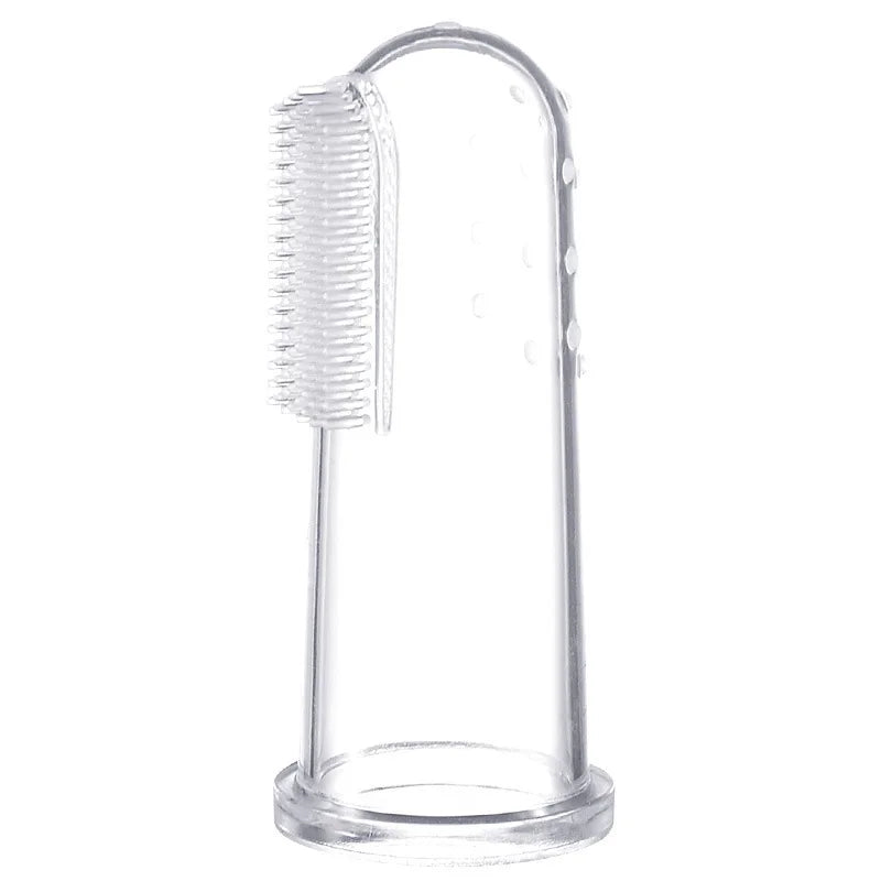 Escova de dedo limpeza de dentes de cães e gatos